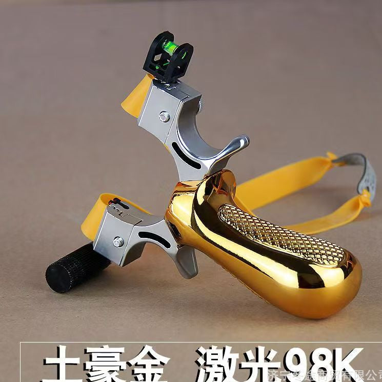 A high-precision new 98K laser aiming outdoor combat free fast pressure slingshot frame