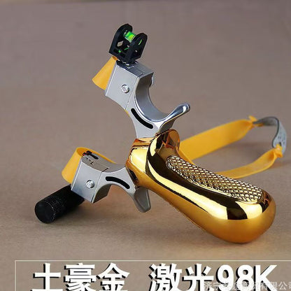 A high-precision new 98K laser aiming outdoor combat free fast pressure slingshot frame