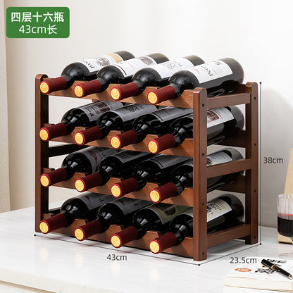 A Nanzhu red wine rack desktop household wine tray multi-layer tray