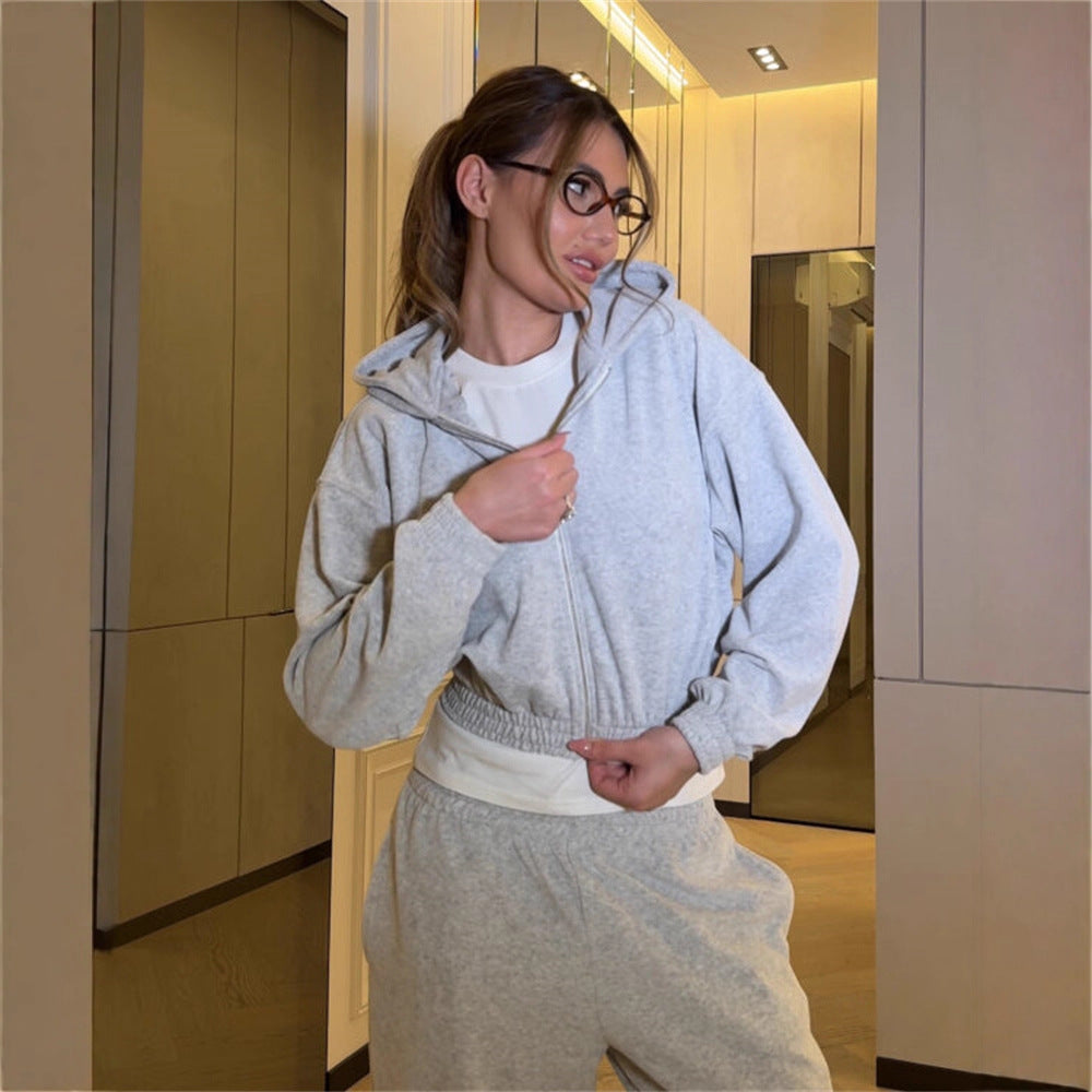 A velvet set two-piece set
