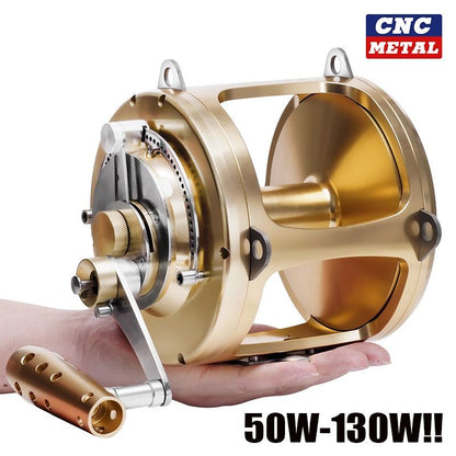 نموذج ضخم لبرميل معدني بالكامل، مصنوع بتقنية CNC، يُستخدم في أعماق البحار، مصنوع من صفائح حديدية، يُستخدم في صيد الأسماك في البحر، صيد الأسماك البطيء، صيد الأسماك من الصخور، عجلة ذهبية عملاقة 