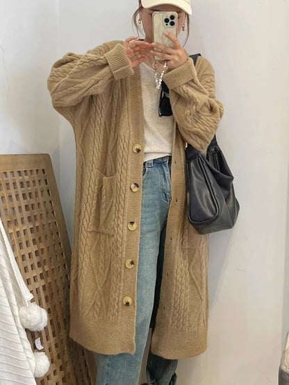 P Knitted Long Jacket