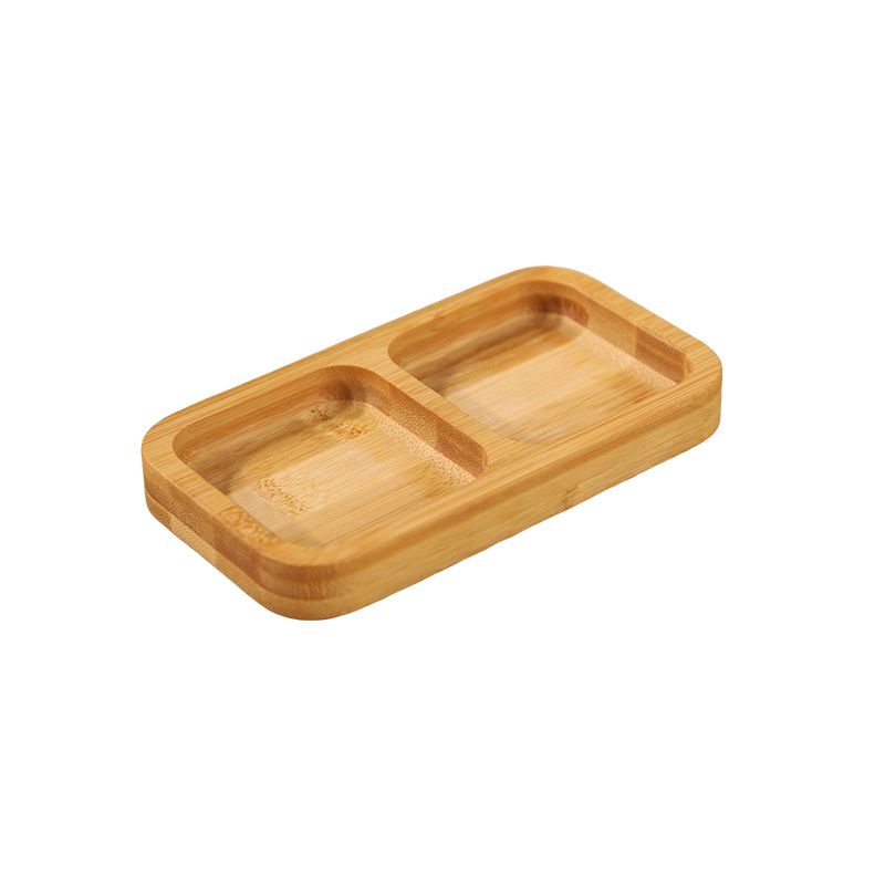 P Bamboo Tray Grid Refreshment Tray Dried Fruit Tray Candy Snack Tray