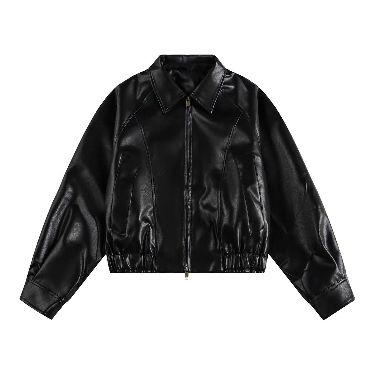 P autumn new American retro street style double zipper