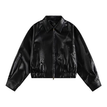P autumn new American retro street style double zipper