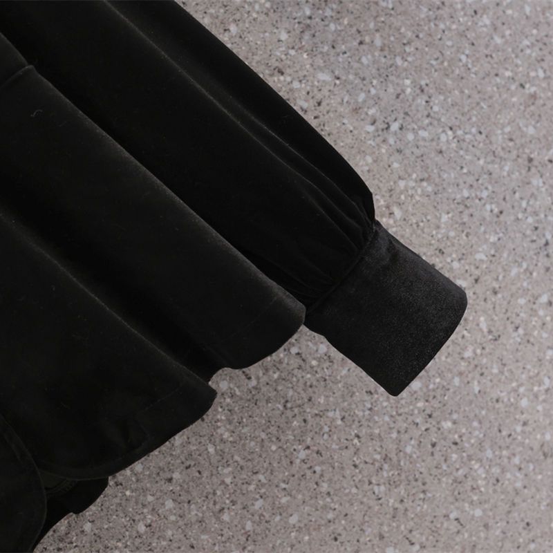 P Velvet Long Sleeve Top