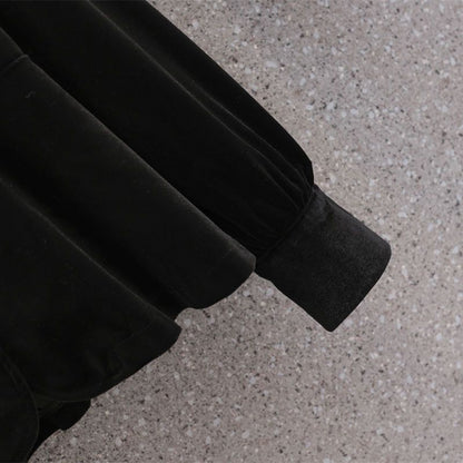 P Velvet Long Sleeve Top