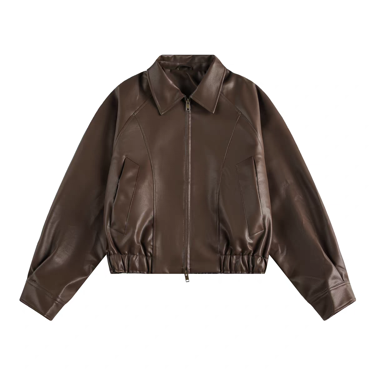 P autumn new American retro street style double zipper
