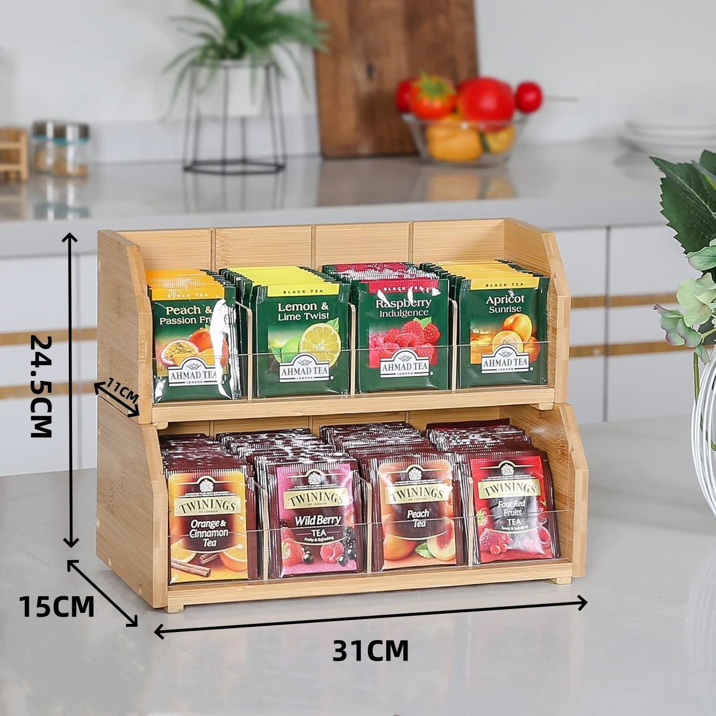 P Wooden tea bag storage box Finishing box