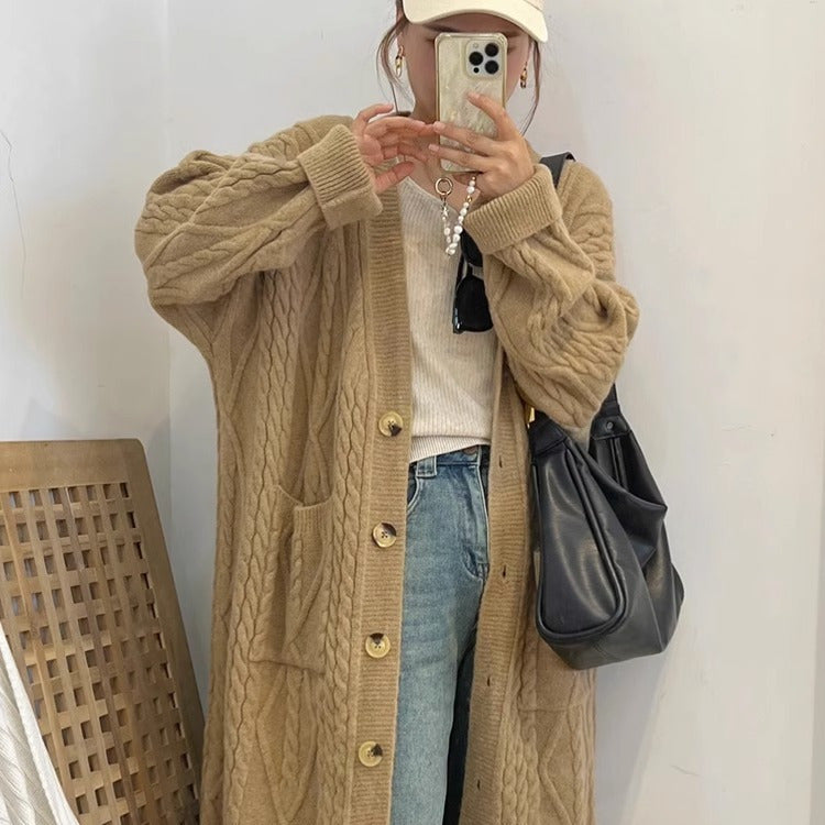 P Knitted Long Jacket