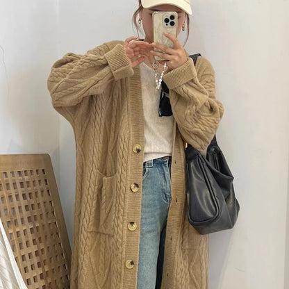 P Knitted Long Jacket
