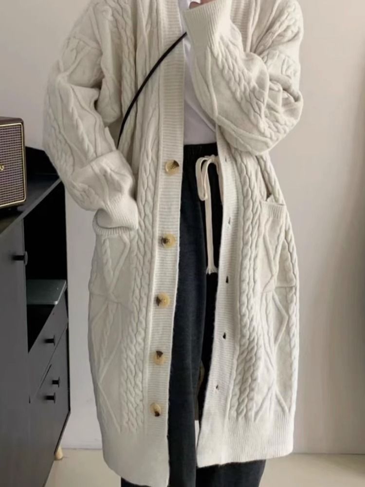 P Knitted Long Jacket