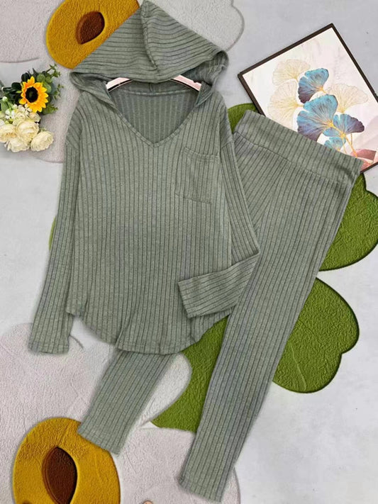 SY-118 Two-piece set pit stripe knitted set - Mixbatch