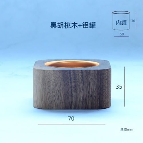 P succulent flower pot black walnut solid wood table ornament