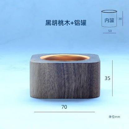 P succulent flower pot black walnut solid wood table ornament