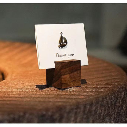 P solid wood creative photo ins desktop business card base