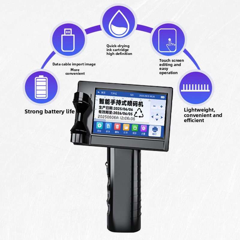 A handheld inkjet printer portable